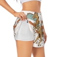 thumbnail image 1 of Balery Vintage Wild West Cowboy Pantalones cortos deportivos para mujer con forro y dos bolsillos, elásticos, para entrenamiento, gimnasio, yoga-Small, 1 of 7