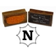 thumbnail image 1 of Printtoo Octagon Celtic Swirl Frame Monogram Letter N Wood Mounted Rubber Stamp Office Stationary, 1 of 4