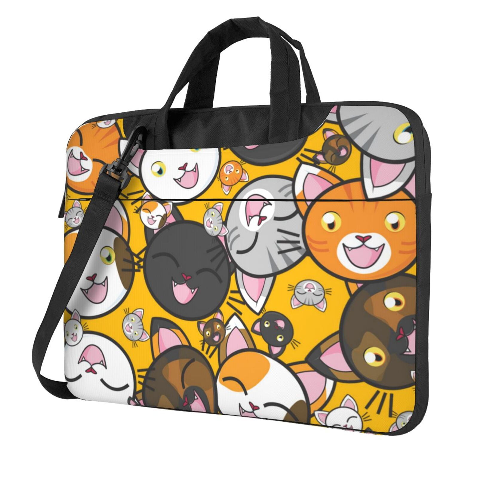 Cute Yellow Cat Laptop Bag, 14 inch Laptop or Tablet, Business Casual
