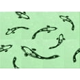thumbnail image 1 of Ahgly Company Indoor Rectangle Patterned Mint Green Area Rugs, 5' x 8', 1 of 6