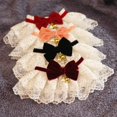 thumbnail image 3 of Eoperou Pet Bandana Adorable Soft Texture Fashionable Flocking Bowknot Lace Dog Cat Collar With Small Bell for Puppy, 3 of 8