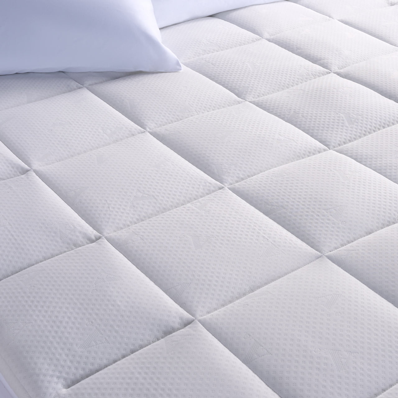 Allswell Sensacool 2" Cooling Pillow Top Fitted Mattress Topper, Queen, Hypoallergenic