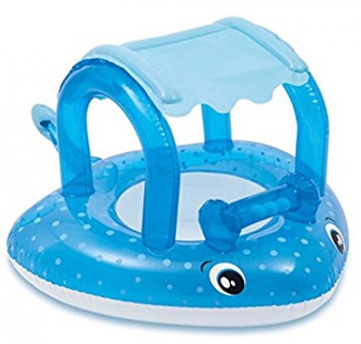 Intex Blue Stingray Baby Float With Shade Canopy Ages 1 to 2 Max Weight 25 Lbs for sale online