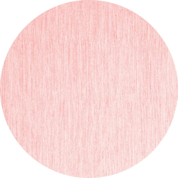 Ahgly Company Indoor Round Solid Red Modern Area Rugs, 7' Round
