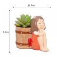 thumbnail image 5 of FNNMNNR Succulent Flower Pot  Girls Plant Pot Flowerpot Resin Succulent Planter Desk Mini Ornament, 5 of 7