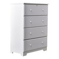 thumbnail image 1 of Pemberly Row Commode Moderne à 4 Tiroirs en Pin Massif, Blanche, 1 of 8