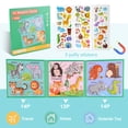 thumbnail image 2 of Libro magnético de rompecabezas con forma de animal ASTARON con 60 pegatinas para niños, 2 of 8