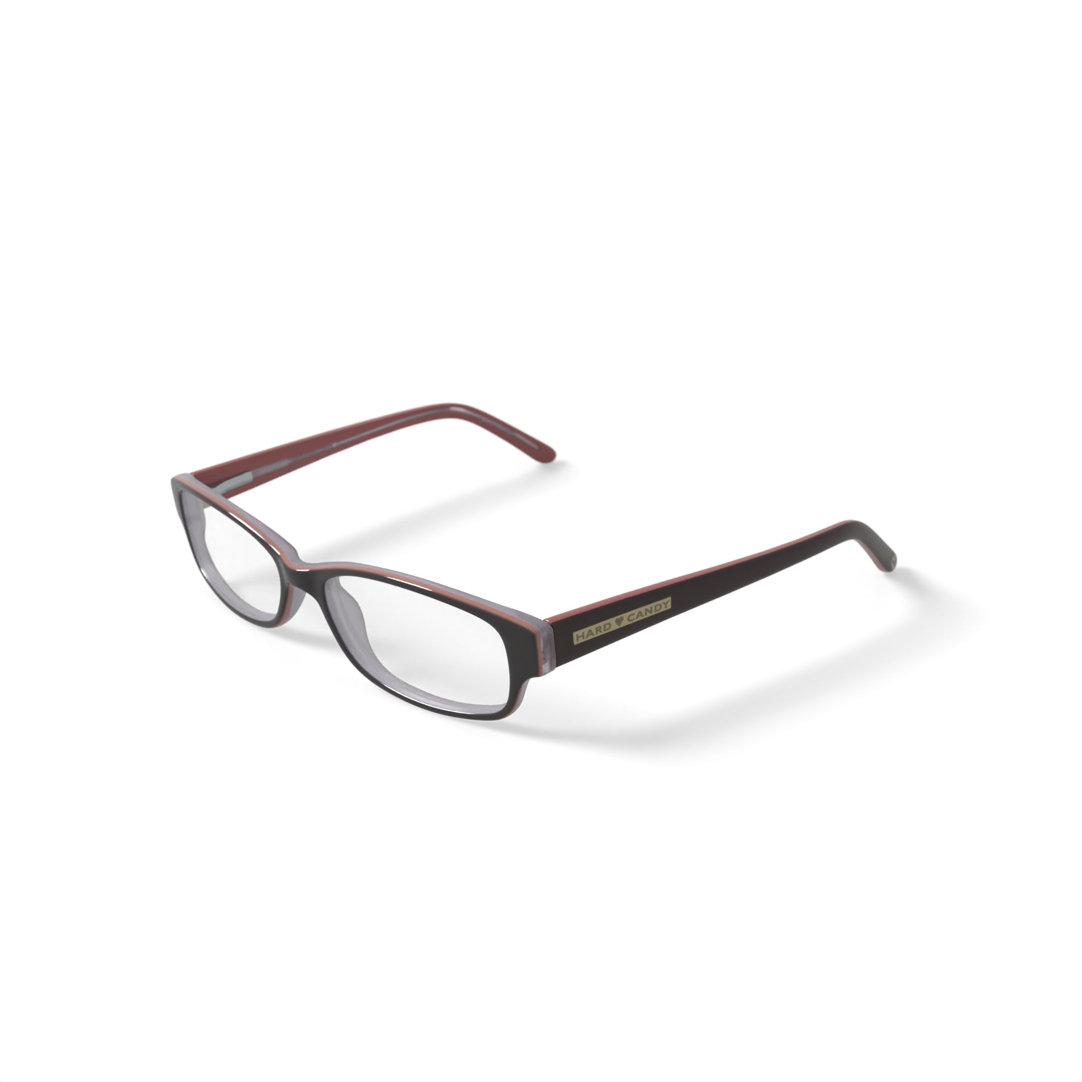 Hard Candy Women's Rx'able Eyeglasses, Hc24, Brown, 51-16-135, with Case