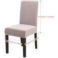 thumbnail image 4 of Dining Chair Cover Set of 4 Thicker Plush Stretch Spandex Dining Chair Slipcovers Removable Washable Decorative Chair Protector Seat Covers for Dining Room Wedding Banquet Party Decor (Light Grey), 4 of 8