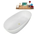 thumbnail image 4 of 59" Streamline B-276-60-PBR Soaking Freestanding Tub and Tray With Internal Drain in Polished Brass, 4 of 8