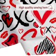 thumbnail image 3 of Valentines Day Shower Curtain, Romantic Love Heart Valentine''s Day Shower Curtain Set, Valentines Day Lovers Bathroom Accessories 72"X72" with Hooks Fabric Spring Holiday Bathtub Curtain, 3 of 6