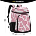 thumbnail image 2 of Backpack Cooler lunch bag 36 Can Capacity Insulated Bag for Camping, Beach, Hiking & Travel Pink Hearts Pattern, 2 of 7