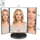 thumbnail image 2 of Espejo cosmético HUOGUO LED plegable con soporte para almacenamiento, color negro, 2 of 5