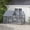 Gray, variant on PawHut Large Catio Outdoor Cat Enclosure, Wooden Cat House for Multiple Cats, with Waterproof Cover, 2 Condos, 6 Platforms, Bridge, Doors, White
