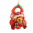 thumbnail image 2 of Christmas Tree Plush Cloth Ornaments Santa Snowman Reindeer Bear Plush Decorations Xmas Tree Plush Pendants Christmas Tree Hanging Doll Ornaments for Christmas Tree, 6inch, 2 of 7