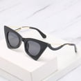 thumbnail image 3 of TISHITA Cat Eye Sunglasses Women Plastic Frame Protection Shades Eyewear Black, 3 of 8