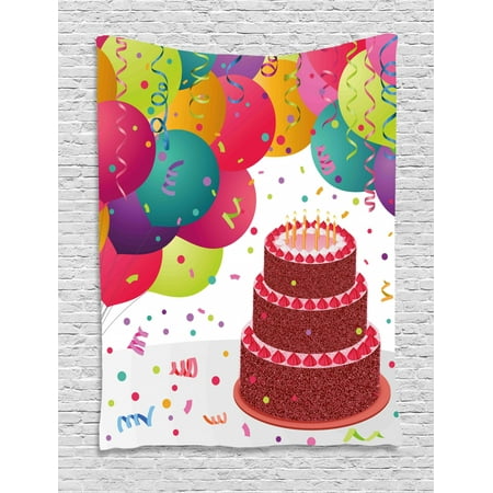 Birthday Decorations Tapestry Strawberry Triplex Cake Candles