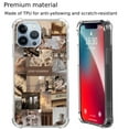 thumbnail image 4 of Beige Collage Case for iPhone 13 Pro Max,Aesthetic Art Design TPU Bumper Cover Case, 4 of 6