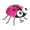 Hot Pink, variant on Tuscom Iron Ladybug Garden Decoration 2.76 Inch, Gold Beetle Outdoor Wall Hanging for Courtyard Balcony Fence Tree, Metal Insect Ornament