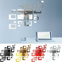 Luxtrada Modern DIY 3D Large Wall Clock Mirror Surface Sticker Art Design Home Decor Room