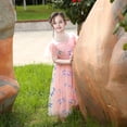 thumbnail image 5 of Flower Girls Dress Tulle Pink Sequin Butterfly Flutter Sleeve Party 10 Years, 5 of 7