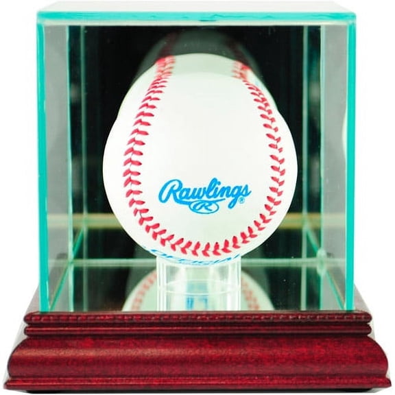 Perfect Cases - Single Baseball Display Case, Cherry Finish