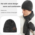 thumbnail image 4 of Scarf Touch Screen Gloves Large Hat Scarf Gloves Set Thick Knit Skull Cap, 4 of 5
