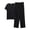 Black, variant on BaoFuBaoMei Lounge Sets for Men 2 Piece Big and Tall Crew Neck Pajamas Short Sleeve Top Joggers Sleepwear Sets Solid Soft Loungewear with Pockets