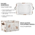 thumbnail image 2 of Yayeee 2 Pack Canvas Storage Basket with Handles for Shelves Fabric Bins Closet Organizer, Gray Bears, 2 of 8