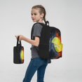 thumbnail image 7 of Pofeuu Tennis Ball In Fire And Water Print Backpack Travel Backpacks With Lunch Bag Pencil Bag Set 3 pcs Set Cartoon Backpack, 7 of 7
