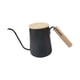 thumbnail image 5 of Hervidor de café de cuello de cisne con asa, pico largo y estrecho, portátil, para verter café 350 ml negro, 5 of 9