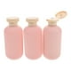 thumbnail image 1 of 3 botellas de viaje para champú y acondicionador, envases de loción rosas, dispensadores rellenables, botellas exprimibles para champú., 1 of 7