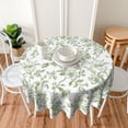 thumbnail image 5 of Sage Green Floral Tablecloth Round 70 Inch Dark Green Vintage Floral Table Cloth Polyester Chinoiserie Flowers Farmhouse Table Cover for Kitchen Party Picnic Outdoor Decor, 5 of 6