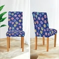 thumbnail image 3 of Yayeee 4 Pack Dining Chair Covers Stretch Parson Chairs Slipcovers Seat Protector, Blue Colorful Candies, 3 of 6