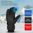 thumbnail image 6 of Men's Outdoor Winter Gloves, Windproof, Waterproof, Cold Proof for Skiing, Snowboarding & Cycling in Harsh Weather Black, 6 of 8