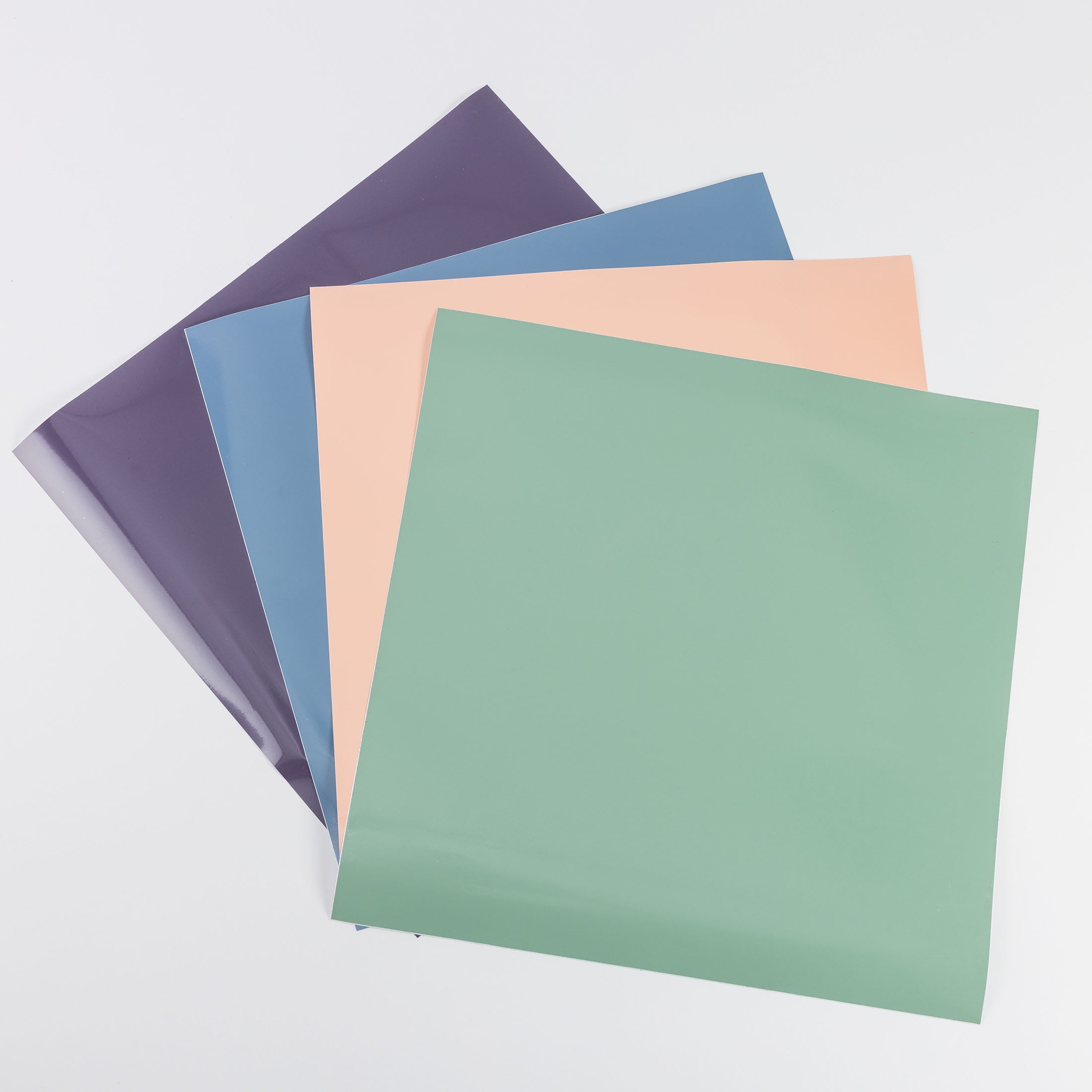 (2 pack) Hello Hobby 12" x 12" Cool Tone Sampler Permanent Craft Vinyl Sheets (4 Count)