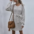 thumbnail image 3 of Aoochasliy Womens Sweaters Pullover Clearance Solid Color Loose Large Size Long Pulsets, 3 of 9
