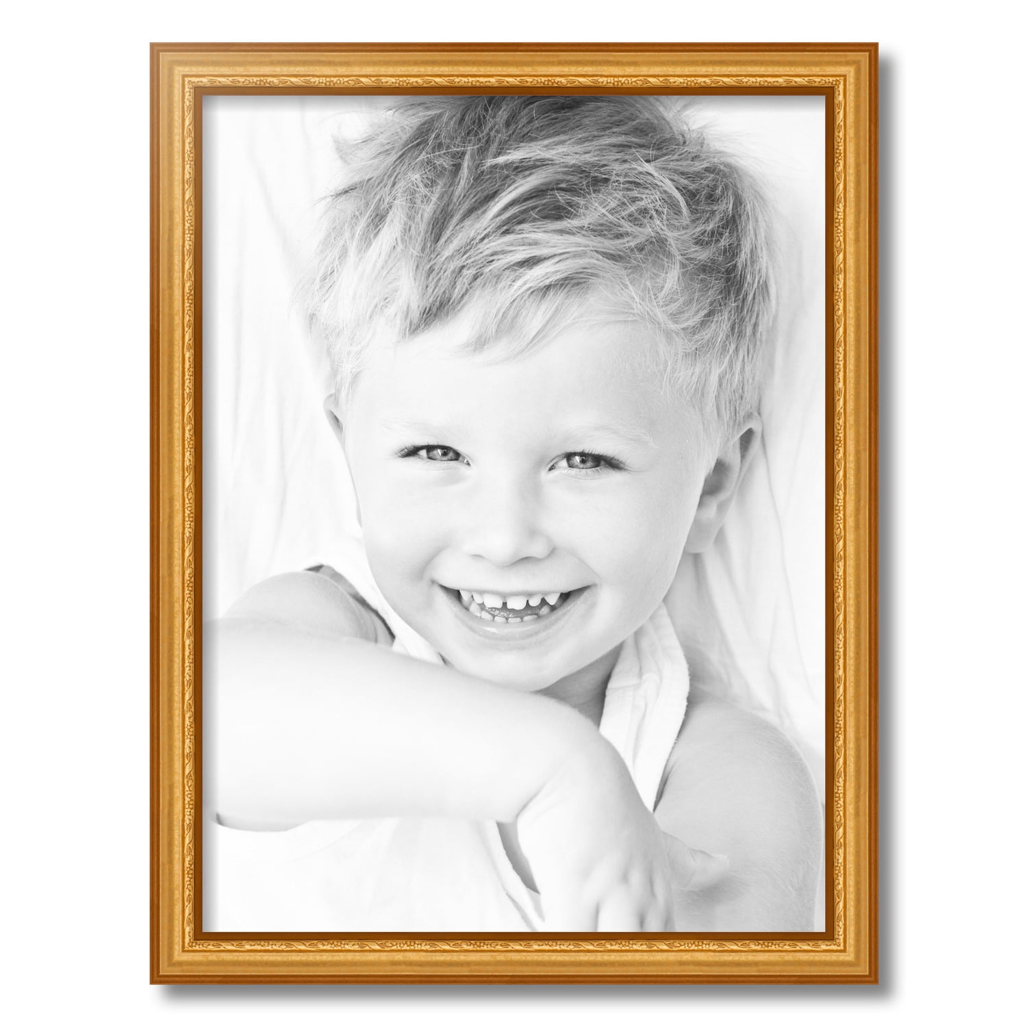 ArtToFrames 18x24 Inch Gold Speckeled Picture Frame, This Gold Wood Poster Frame is Great for Your Art or Photos, Comes with Styrene (4223)