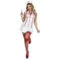 thumbnail image 2 of Leg Avenue Sexy Hospital Nurse Women's Halloween Fancy-Dress Costume for Adult, White, M-L, 2 of 7