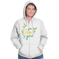 thumbnail image 5 of You Grow Girl Home Gardening Hobby Zip Hoodie Sweatshirt Women Brisco Brands M, 5 of 6