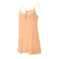 thumbnail image 5 of DecSea Womens Summer Sleeveless Mini Dress Suits V Neck Spaghetti Strap Sundress with Sport Shorts Athletic Short Dress with Pockets, 5 of 6