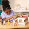 Melissa & Doug TakeAlong ShowHorse Stable Play Set With Wooden Stable Box and 8 Toy Horses