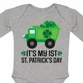 thumbnail image 4 of Inktastic 1st St Patricks Day Construction Truck Shamrocks Boys Long Sleeve Baby Bodysuit, 4 of 5
