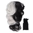 thumbnail image 1 of Peluca blanca y negra, peluca rizada ondulada para mujeres, peluca ondulada para niñas, peluca rizada ondulada, uso conveniente, 1 of 5