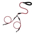 thumbnail image 1 of Djiypn 2 in 1 Durable Nylon Dog Leash with Padded Handle, 360° Swivel No Tangle Climbing Rope Removable Pet Traction Rope, 4.8Ft Lead for Puppy Dogs, Red, 1 of 6