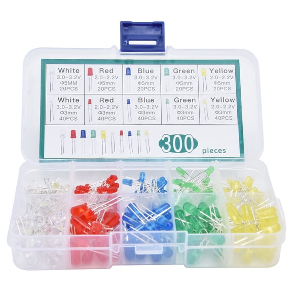 Oubit Diode Kit,300Pcs LED Light Diodes LED Lights LED Kit Eco-Friendly Materials
