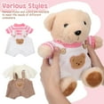 thumbnail image 4 of 2 conjuntos de ropa para osos de 30 cm: Conjuntos de peluche - Conjunto de suéter con pantalones y tirantes para muñecas - Ropa para vestir muñecas de peluche, 4 of 8