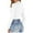 White, variant on Fesfesfes Bodysuit for Women's Solid Color V-Neck And Linen Shirt Fashion Lace Hollow Top
