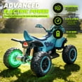 thumbnail image 5 of 12V Dinosaur Kids Ride On Car, 2 Seater Electric Ride On Toy for Kids with Remote Control, Bluetooth, USB, 4 Wheel Suspension, Powered Dinosaur Toy Car for Boys and Girls Ages 3-8, Blue, 5 of 8