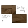 thumbnail image 6 of Royale Linens Chocolate Duvet Cover Queen Size - Queen Duvet Cover Set - 3 Piece Double Brushed Queen Duvet Covers with Zipper Closure, 1 Duvet Cover 90x90 inches and 2 Pillow Shams (Queen, Chocolate), 6 of 8